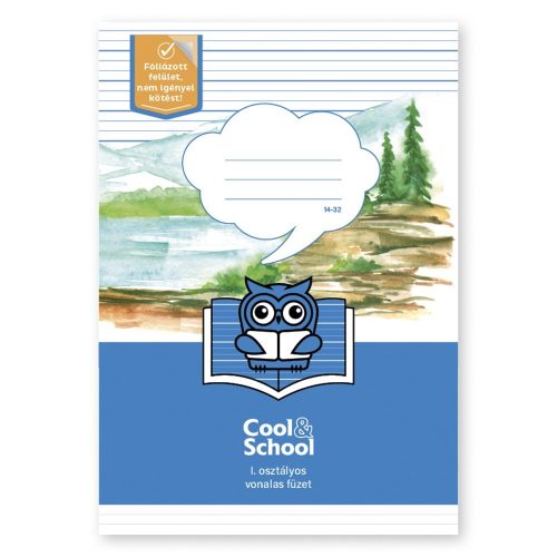 Füzet vonalas Okos Bagoly A/5 14-32 1.osztályos bekötött