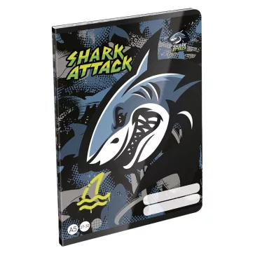 Füzet kockás LIZZYSULI A/5 32 lapos 27-32 Shark Attack
