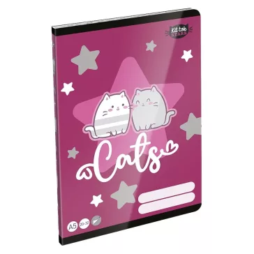   Füzet sima LIZZYSULI A/5 32 lapos 20-32 Kittok Stars Purrfect