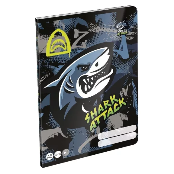 Füzet sima LIZZYSULI A/5 32 lapos 20-32 Shark Attack Füzet sima LIZZYSULI A/5 32 lapos 20-32 Shark Attack