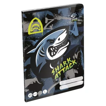   Füzet vonalas LIZZYSULI A/5 32 lapos 14-32 1.osztályos  Shark Attack