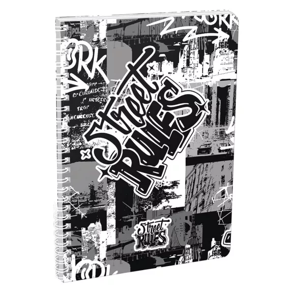 Spirálfüzet kockás LIZZYSULI A/4 70 lapos Street Rules Spirálfüzet kockás LIZZYSULI A/4 70 lapos Street Rules
