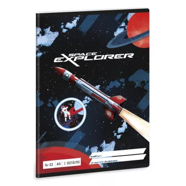   Füzet vonalas ARS UNA A/5 32 lapos 16-32 2.osztályos Space Explorer