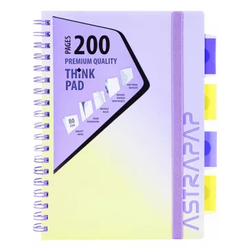   Spirálfüzet kockás ASTRA PAP B/5 100 lapos perforált színregiszteres Ombre világos
