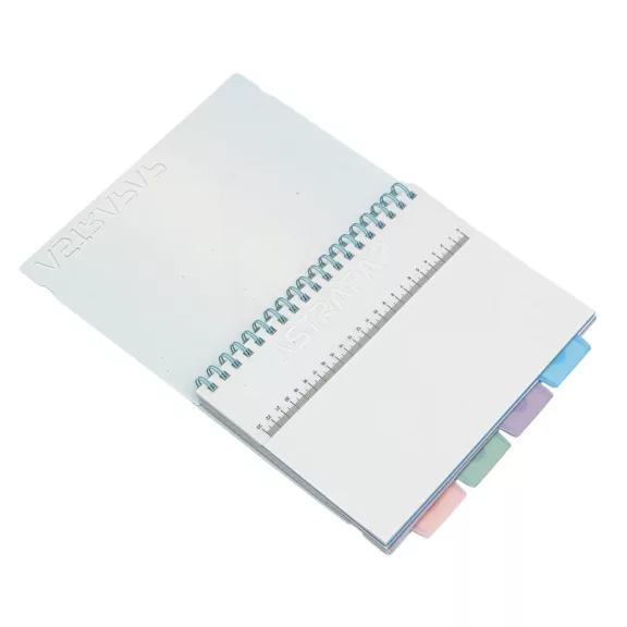 Spirálfüzet kockás ASTRA PAP B/5 100 lapos perforált színregiszteres Ombre Pasztell