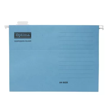 Függőmappa OPTIMA A/4 karton kék 25 darabos