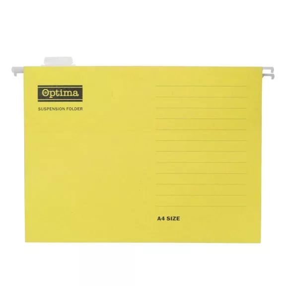 Függőmappa OPTIMA A/4 karton sárga 25 darabos Függőmappa OPTIMA A/4 karton sárga 25 darabos