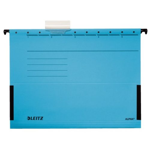 Függőmappa oldalvédelemmel LEITZ Alpha Standard A/4 karton kék 25 darabos