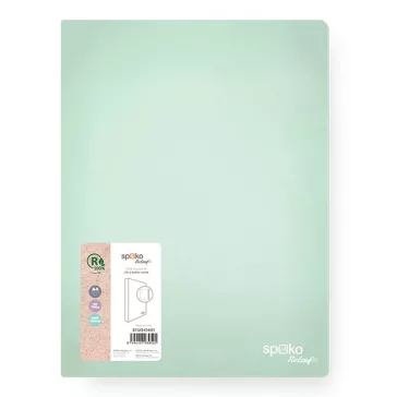   Gyűrűskönyv SPOKO ReLeaf PP A/4 35 mm 4 gyűrű SoftTouch menta zöld