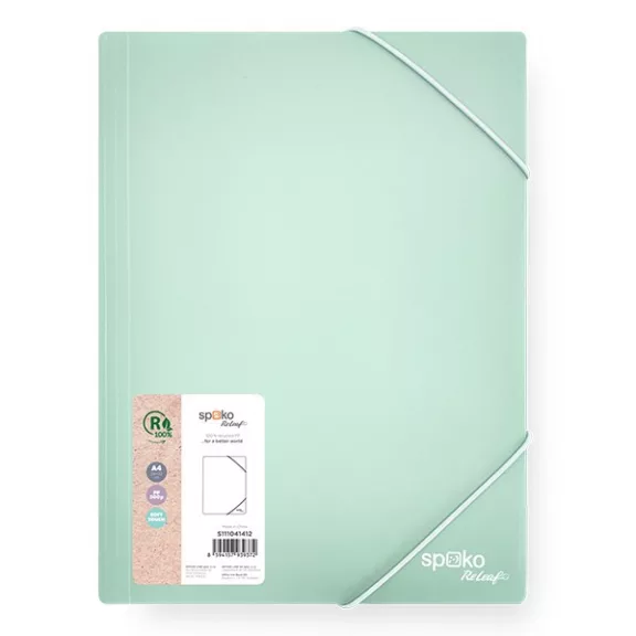 Gumis mappa SPOKO ReLeaf PP A/4 SoftTouch menta zöld Gumis mappa SPOKO ReLeaf PP A/4 SoftTouch menta zöld