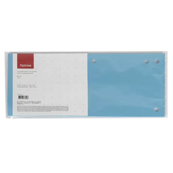 Elválasztócsík OPTIMA 105x240mm kék 10 darabos