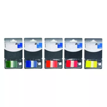   Oldaljelölő GLOBAL Notes Info Flags 7728-67 műanyag 25x43 mm transparens/narancs
