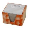 Kockatömb fehér FORTUNA 9x9x6 cm mintás tartóban