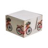 Kockatömb fehér FORTUNA 9x9x6 cm mintás tartóban