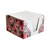 Kockatömb fehér FORTUNA 9x9x6 cm mintás tartóban