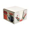 Kockatömb fehér FORTUNA 9x9x6 cm mintás tartóban