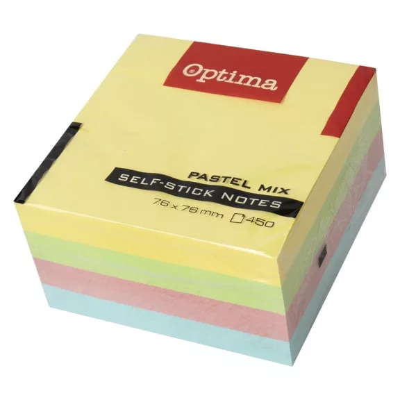 Öntapadós jegyzettömb OPTIMA 76x76mm pasztell 400 lap Öntapadós jegyzettömb OPTIMA 76x76mm pasztell 400 lap
