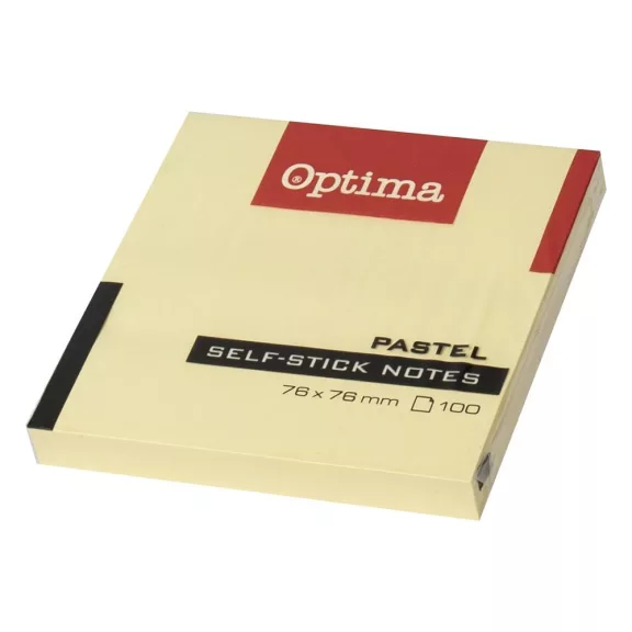 Öntapadós jegyzettömb OPTIMA 75x75mm sárga 100 lap Öntapadós jegyzettömb OPTIMA 75x75mm sárga 100 lap