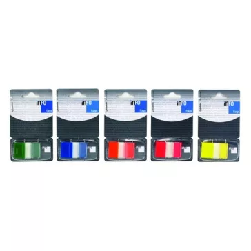   Oldaljelölő GLOBAL Notes Info Flags 7728-81 műanyag 25x43 mm transparens/kék