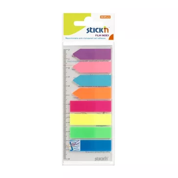   STICK N Öntapadó oldaljelölő STICK'N műanyag neon színek 4x45x12mm + nyilak 4x42x12 mm