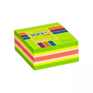   STICK N Öntapadós jegyzettömb STICK'N 51x51mm neon zöld mix 250 lap