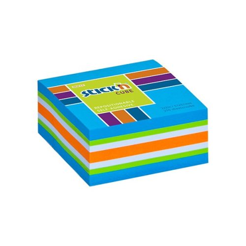 STICK N Öntapadós jegyzettömb STICK'N 51x51mm neon kék mix 250 lap