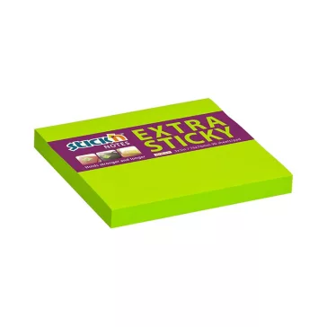  STICK N Öntapadós jegyzettömb STICK'N extra erős 76x76mm neon zöld 90 lap
