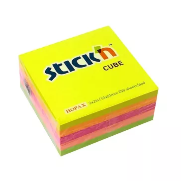   STICK N Öntapadós jegyzettömb STICK'N 51x51mm neon mix 250 lap