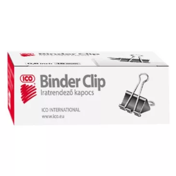 Binder csipesz ICO 15 mm 12 darabos
