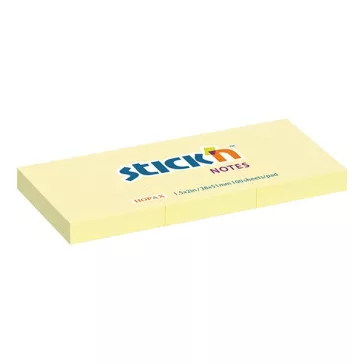   STICK N Öntapadós jegyzettömb STICK'N 38x51mm pasztell sárga 3x100 lap