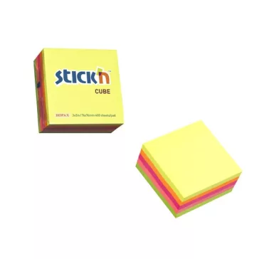   STICK N Öntapadós jegyzettömb STICK'N 76x76mm neon mix 400 lap