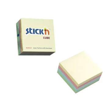   STICK N Öntapadós jegyzettömb STICK'N 76x76mm pasztell mix 400 lap