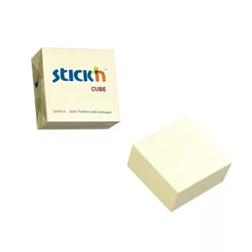   STICK N Öntapadós jegyzettömb STICK'N 76x76mm pasztell sárga 400 lap