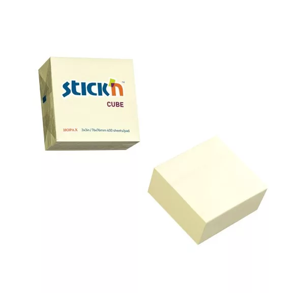 STICK N Öntapadós jegyzettömb STICK'N 76x76mm pasztell sárga 400 lap STICK N Öntapadós jegyzettömb STICK'N 76x76mm pasztell sárga 400 lap