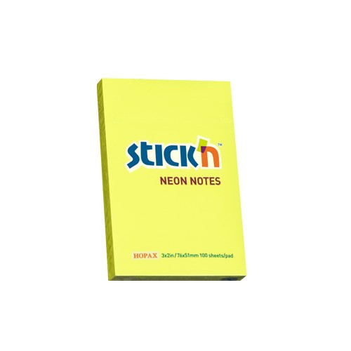 STICK N Öntapadós jegyzettömb STICK'N 76x51mm sárga 100 lap
