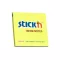 STICK N Öntapadós jegyzettömb STICK'N 76x76mm sárga 100 lap