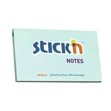   STICK N Öntapadós jegyzettömb STICK'N 76x127mm pasztell kék 100 lap