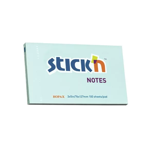 STICK N Öntapadós jegyzettömb STICK'N 76x127mm pasztell kék 100 lap STICK N Öntapadós jegyzettömb STICK'N 76x127mm pasztell kék 100 lap