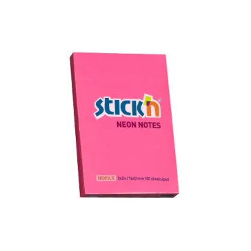   STICK N Öntapadós jegyzettömb STICK'N 76x51mm neon pink 100 lap