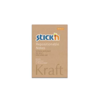   STICK N Öntapadós jegyzettömb STICK'N Kraft notes 76x51mm újrahasznosított natúr barna 100 lap