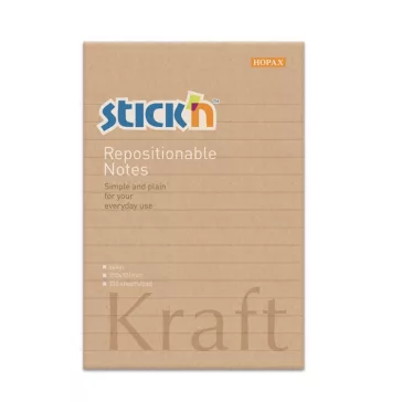   STICK N Öntapadós jegyzettömb STICK'N Kraft notes 150x101mm újrahasznosított natúr barna 100 lap