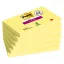 Öntapadós jegyzettömb 3M Post-it 655-6SS-CY Super Sticky 76x127mm kanári sárga 4+2x90 lap