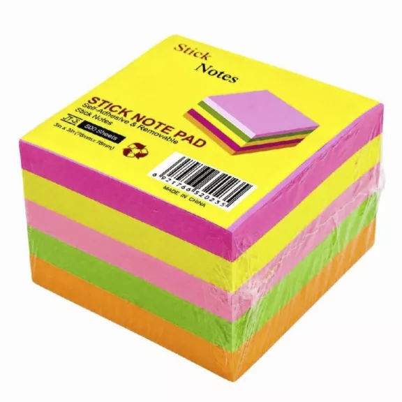 ICU Öntapadós jegyzettömb 76x76mm neon mix 500 lap ICU Öntapadós jegyzettömb 76x76mm neon mix 500 lap