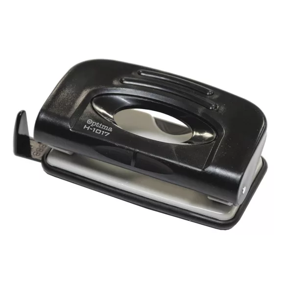 Lyukasztó OPTIMA H-10 2 lyukú fém 10 lap fekete Lyukasztó OPTIMA H-10 2 lyukú fém 10 lap fekete