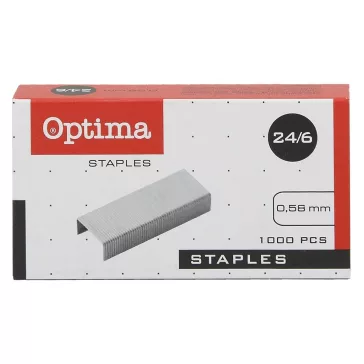 Tűzőkapocs OPTIMA 24/6 1000 darabos