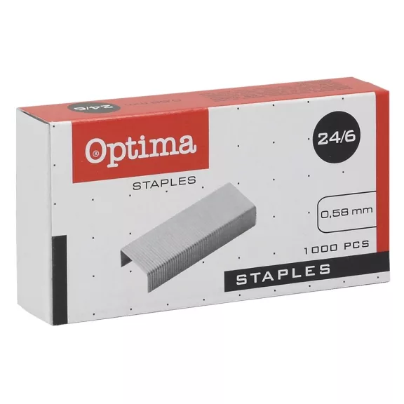 Tűzőkapocs OPTIMA 24/6 1000 darabos Tűzőkapocs OPTIMA 24/6 1000 darabos
