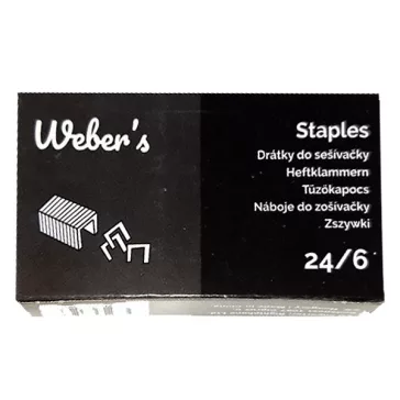 WEBER S Tűzőkapocs WEBER'S 24/6 1000 darabos