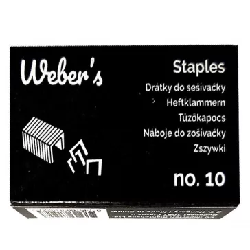 WEBER S Tűzőkapocs WEBER'S No.10 1000 darabos