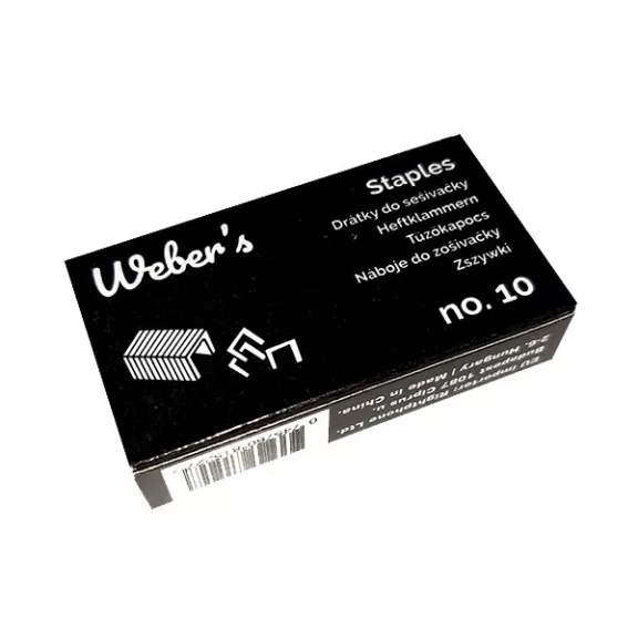 WEBER S Tűzőkapocs WEBER'S No.10 1000 darabos