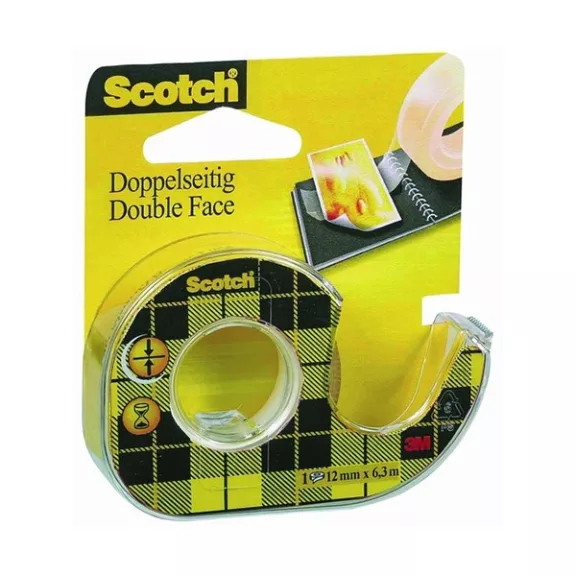 Ragasztószalag kétoldalas 3M Scotch 136D 12mmx6,3m átlátszó Ragasztószalag kétoldalas 3M Scotch 136D 12mmx6,3m átlátszó